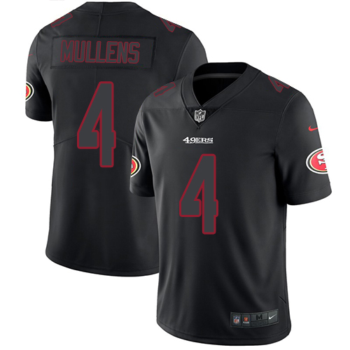 San Francisco 49ers Limited Black Men Nick Mullens NFL Jersey #4 Rush Impact